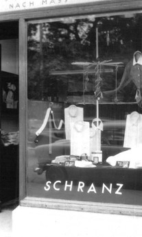 Das Schranz Ladengeschäft in den 50er Jahren am Maximiliansplatz.